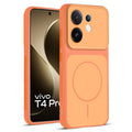 Full protective dual tone Orange silicone case for Vivo T4 Pro 5G showing front and back design coverage