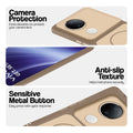 Brown Phone case for Vivo T4R 5G highlighting raised camera protection, anti-slip texture, and responsive side buttons