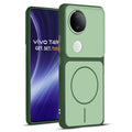Full protective dual tone Green silicone case for Vivo T4R 5G showing front and back design coverage