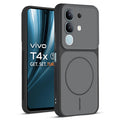 Full protective dual tone Black silicone case for Vivo T4x 5G showing front and back design coverage