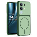 Full protective dual tone Green silicone case for Vivo T4x 5G showing front and back design coverage