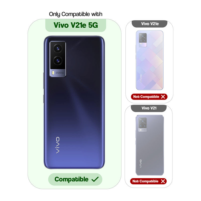 Compatibility comparison image showing Vivo V21e 5G supported, while other models are not compatible.