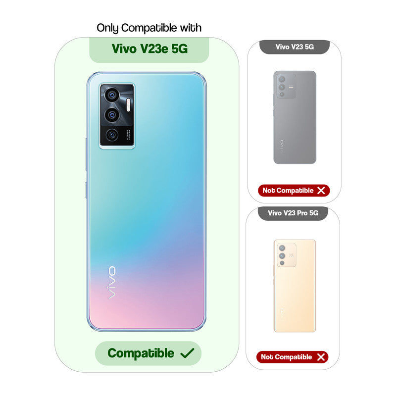 Compatibility comparison image showing Vivo V23e 5G supported, while other models are not compatible.