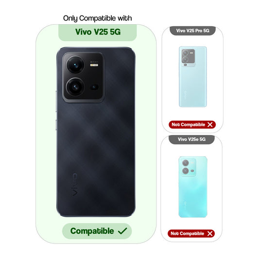 Premium Leather Texture Case with Gold Electroplated Border for Vivo V25 5G