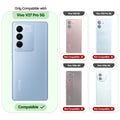 Clear hard back case compatibility guide showing fit for Vivo V27 Pro 5G and not compatible with other models