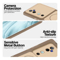 Brown Phone case for Vivo V40 5G highlighting raised camera protection, anti-slip texture, and responsive side buttons