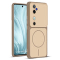Full protective dual tone Brown silicone case for Vivo V40 5G showing front and back design coverage