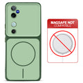 Dual tone silicone Green phone cover for Vivo V40 Pro 5G showing wireless charging not supported notice