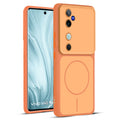 Full protective dual tone Orange silicone case for Vivo V40 5G showing front and back design coverage