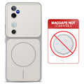 Dual tone silicone White phone cover for Vivo V40 Pro 5G showing wireless charging not supported notice