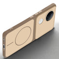 Slim silicone Brown phone case for Vivo V50e 5G side angle view showing grip texture and precise cutouts
