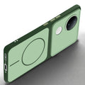 Slim silicone Green phone case for Vivo V50e 5G side angle view showing grip texture and precise cutouts