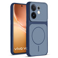 Full protective dual tone Blue silicone case for Vivo V60 5G showing front and back design coverage