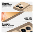 Brown Phone case for Vivo V60 5G highlighting raised camera protection, anti-slip texture, and responsive side buttons
