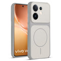 Full protective dual tone White silicone case for Vivo V60 5G showing front and back design coverage