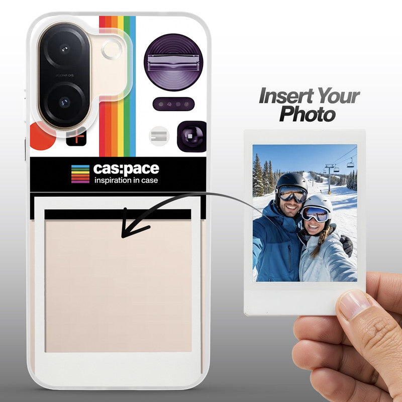 Designer Cover Case with Customizable Transparent Slot for Personalised Photos For Vivo V60e 5G