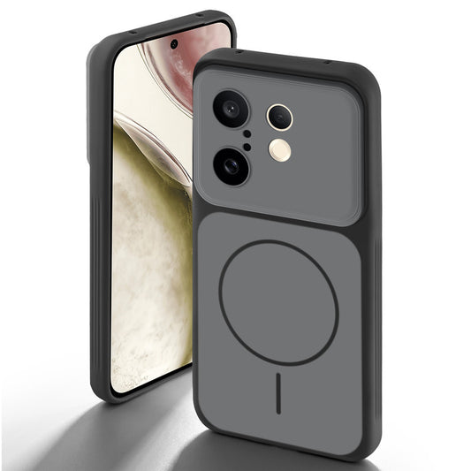 Dual tone silicone Black back cover for Vivo X200 FE 5G showing camera protection and design