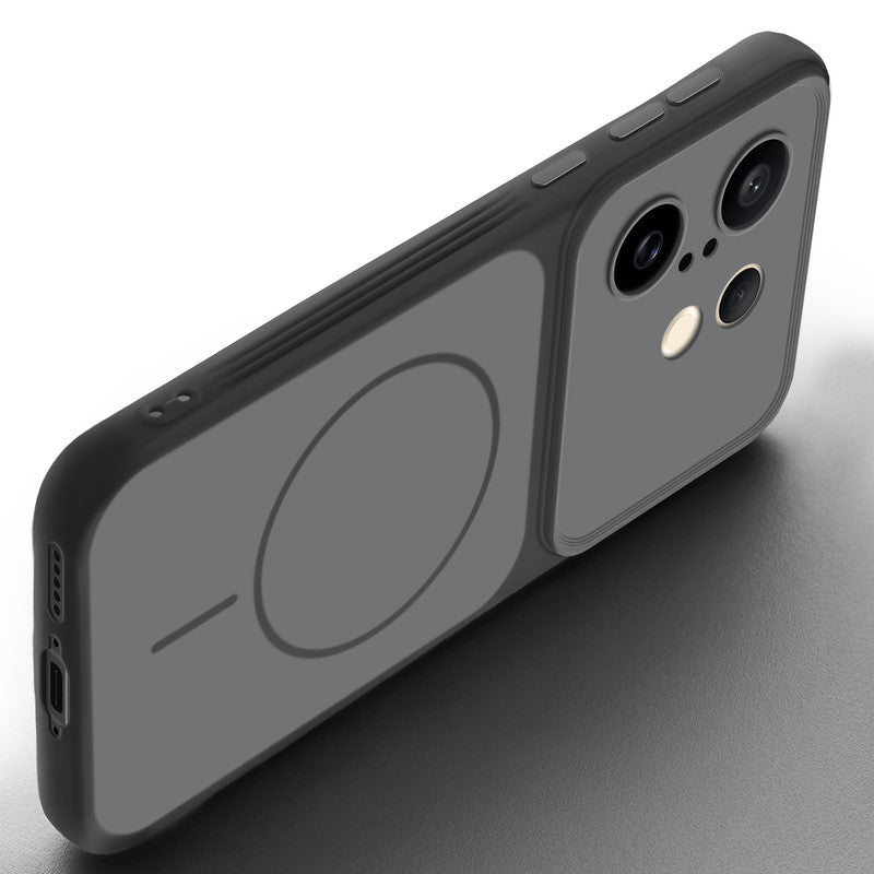 Slim silicone Black phone case for Vivo X200 FE 5G side angle view showing grip texture and precise cutouts