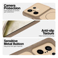 Brown Phone case for Vivo X200 FE 5G highlighting raised camera protection, anti-slip texture, and responsive side buttons