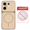 Dual tone silicone Brown phone cover for Vivo X200 FE 5G showing wireless charging not supported notice