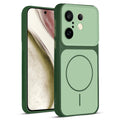 Full protective dual tone Green silicone case for Vivo X200 FE 5G showing front and back design coverage
