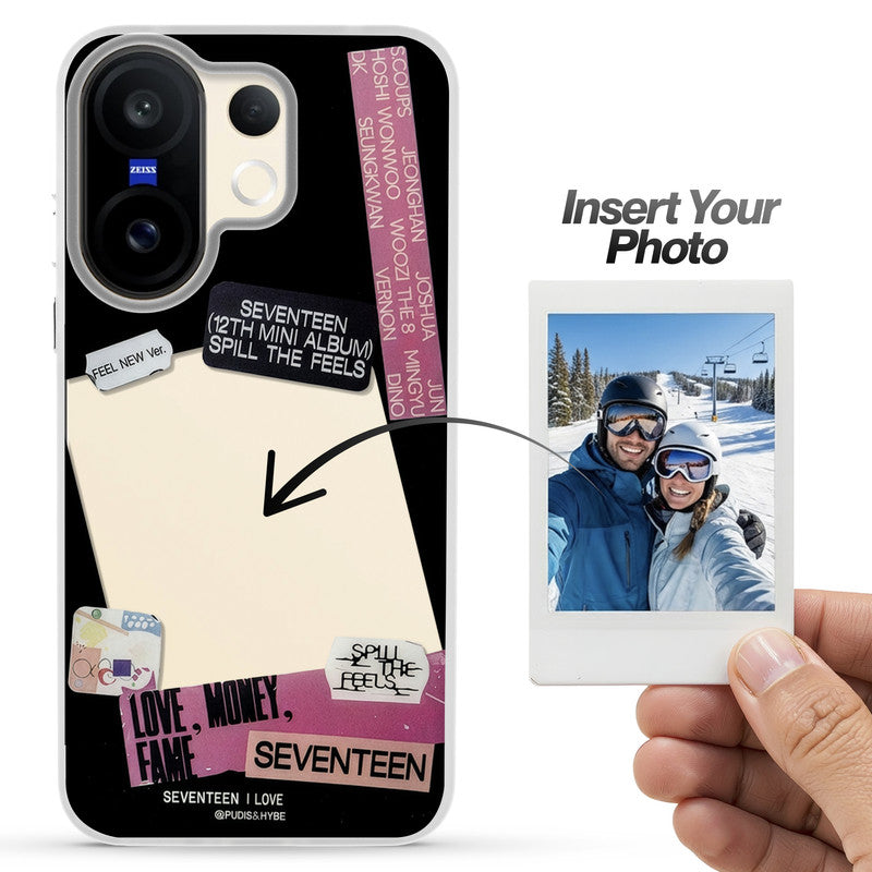 Designer Cover Case with Customizable Transparent Slot for Personalised Photos For Vivo X200 FE 5G