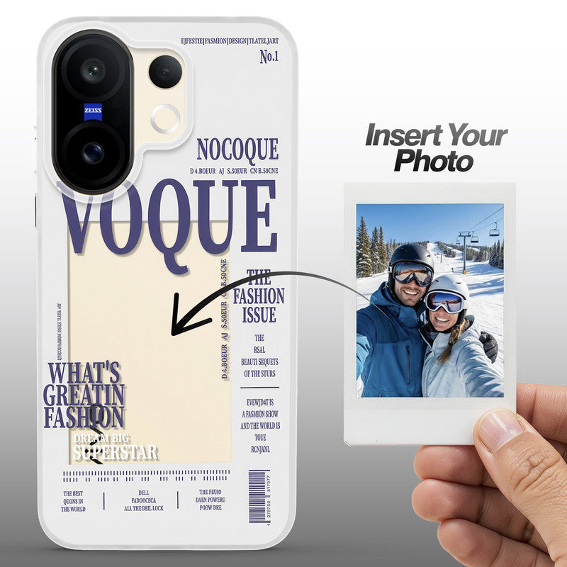 Designer Cover Case with Customizable Transparent Slot for Personalised Photos For Vivo X200 FE 5G