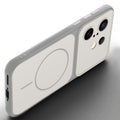 Slim silicone White phone case for Vivo X200 FE 5G side angle view showing grip texture and precise cutouts