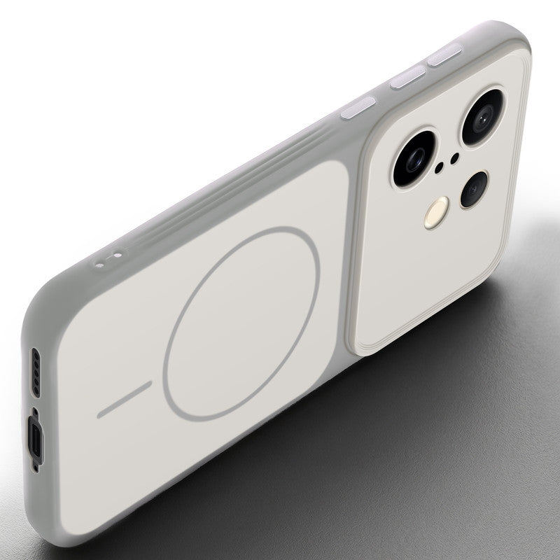 Slim silicone White phone case for Vivo X200 FE 5G side angle view showing grip texture and precise cutouts
