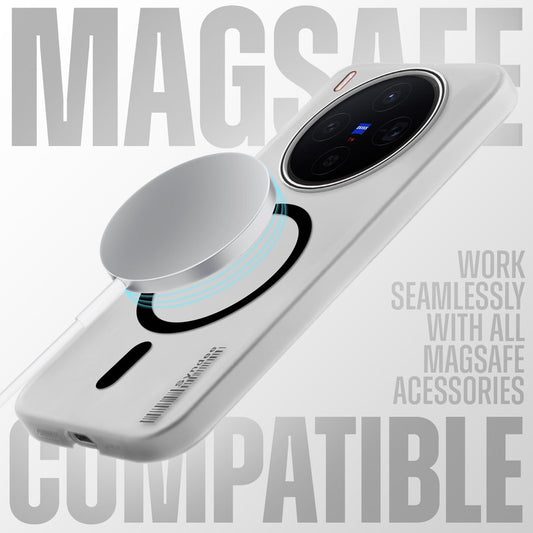 Frosted Sleek Matte Wireless Charging Support Back Cover Case for Vivo X300 5G With Raised Camera Protection