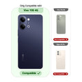 Clear hard back case compatibility guide showing fit for Vivo Y05 4G and not compatible with other models