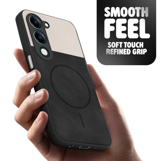 Hybrid PU Leather Matte Cover for Vivo Y19e