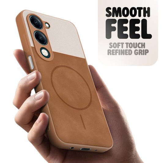 Hybrid PU Leather Matte Cover for Vivo Y19e