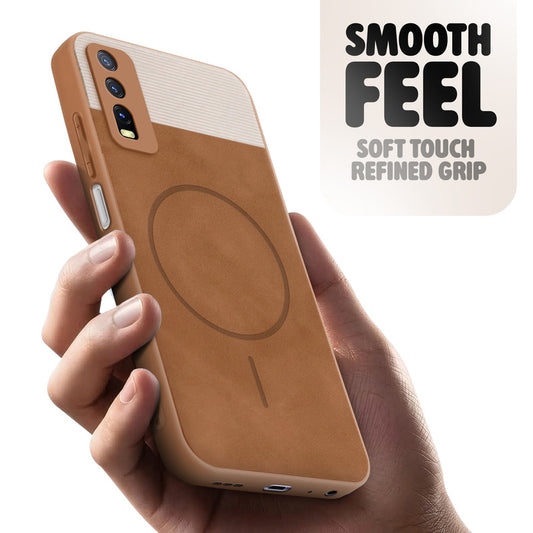 Hybrid PU Leather Matte Cover for Vivo Y20