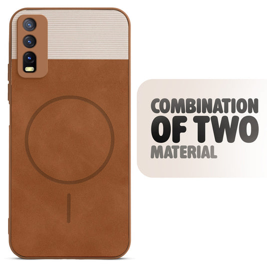 Hybrid PU Leather Matte Cover for Vivo Y20