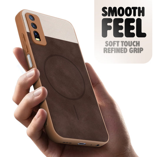 Hybrid PU Leather Matte Cover for Vivo Y20