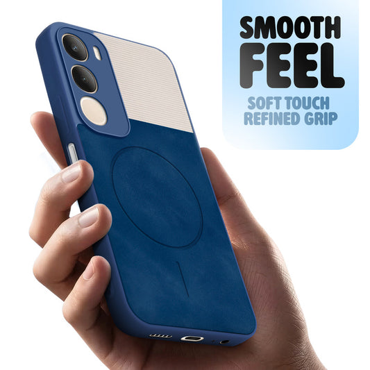 Hybrid PU Leather Matte Cover for Vivo Y29 5G