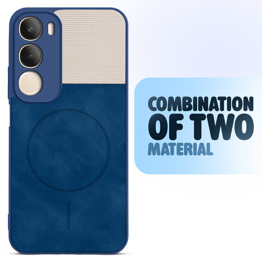 Hybrid PU Leather Matte Cover for Vivo Y29 5G