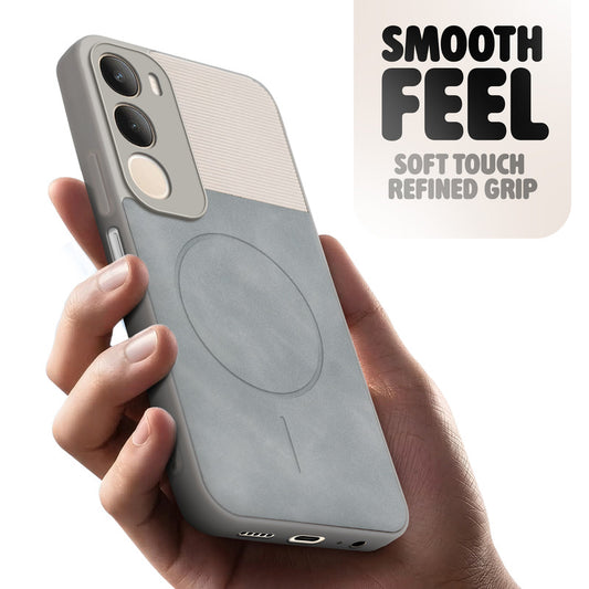 Hybrid PU Leather Matte Cover for Vivo Y29 5G