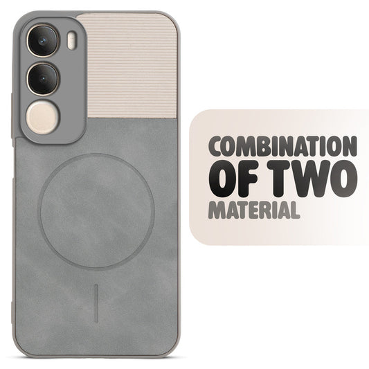 Hybrid PU Leather Matte Cover for Vivo Y29 5G