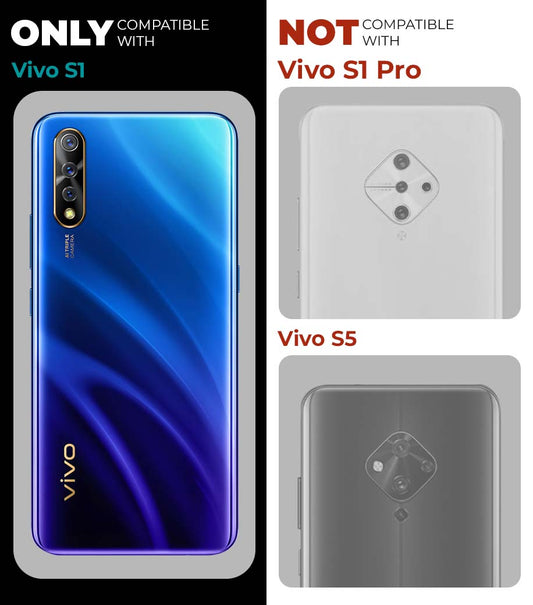 Silicone Frame Transparent Hard Back Cover for Vivo S1