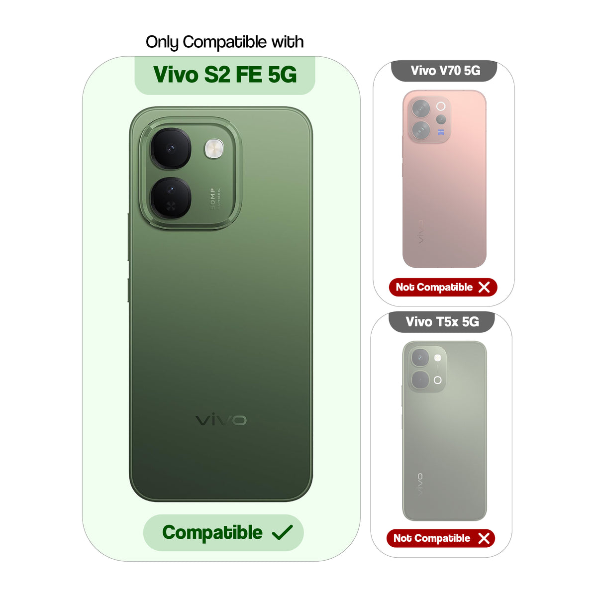 Dual Tone Silicone Grip Back Cover with Camera Protection for Vivo S2 FE 5G