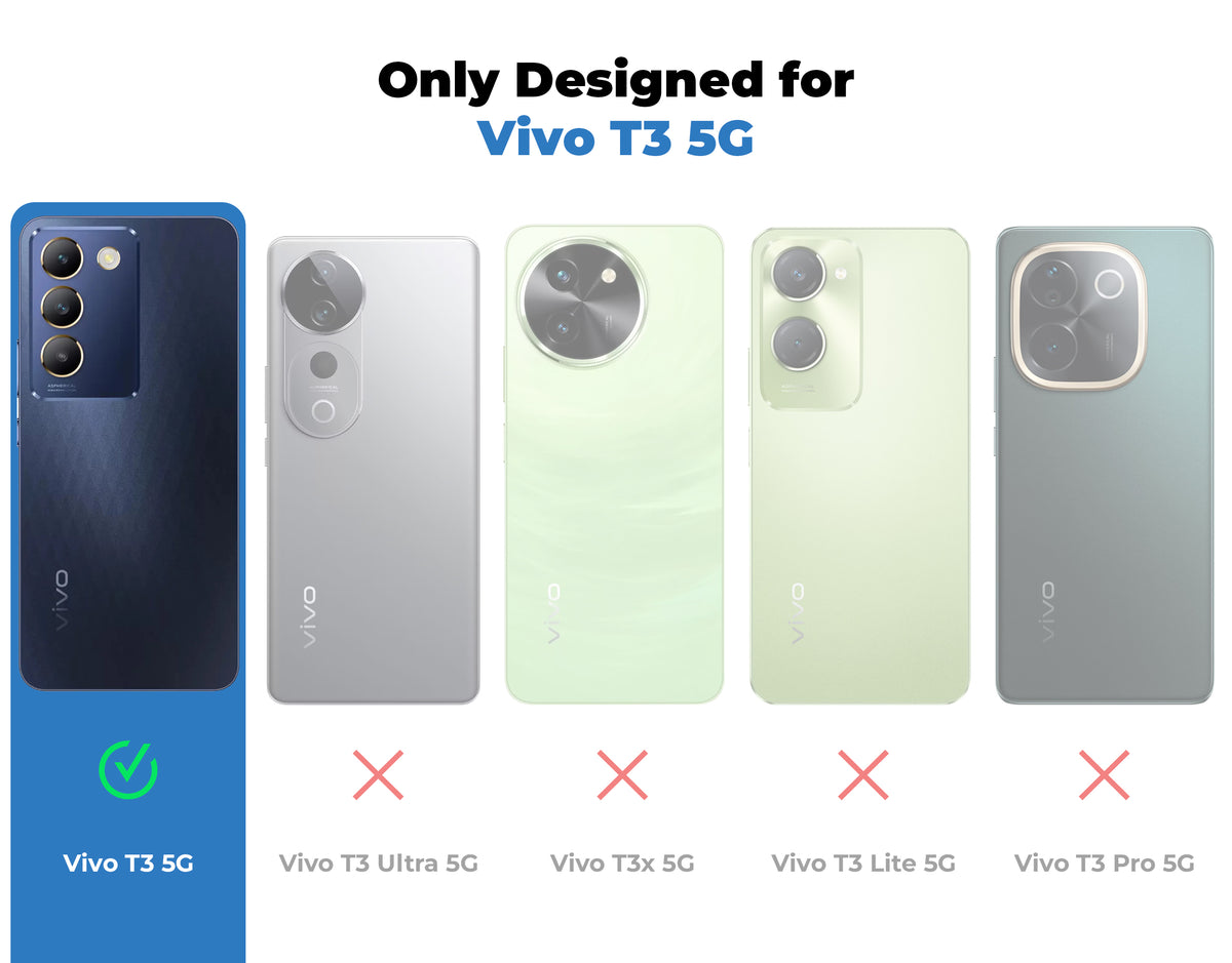 Cushion Grip Leather Case for Vivo T3 5G