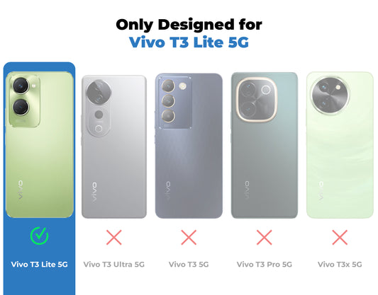 Premium Acrylic Transparent Back Cover for Vivo T3 Lite 5G