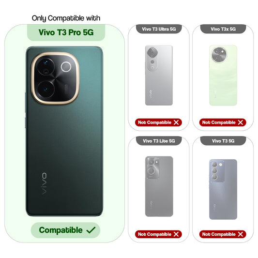 Frosted Sleek Matte With Raised Camera Protection Back Cover Case For Vivo T3 Pro 5G