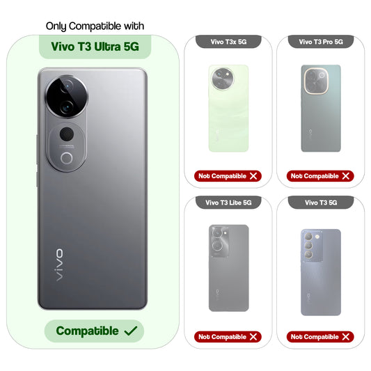 Transparent Shockproof Phone Back Cover Case With Raised Edges For Vivo T3 Ultra 5G