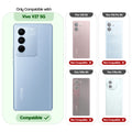 Clear hard back case compatibility guide showing fit for Vivo V27 5G and not compatible with other models