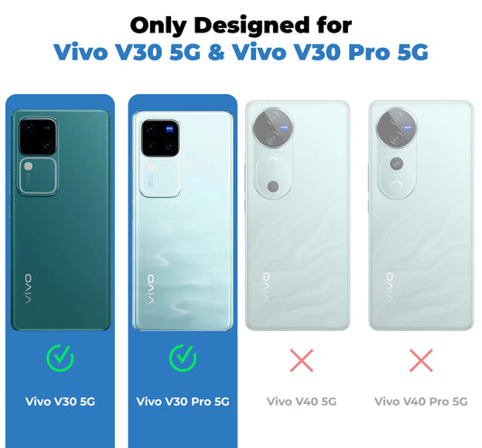 Crystal Clear Premium Shiny colorful Edges Hard Back Case For Vivo V30 Pro 5G