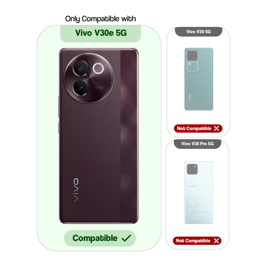 Colourful Frosted Matte With Raised Camera Protection Back Cover Case For Vivo V30e 5G
