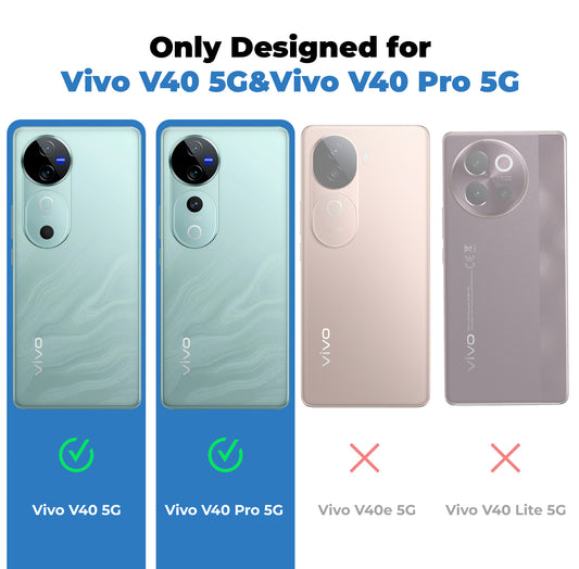 Semi-Transparent Premium Quality Back Cover Case Vivo V40 5G